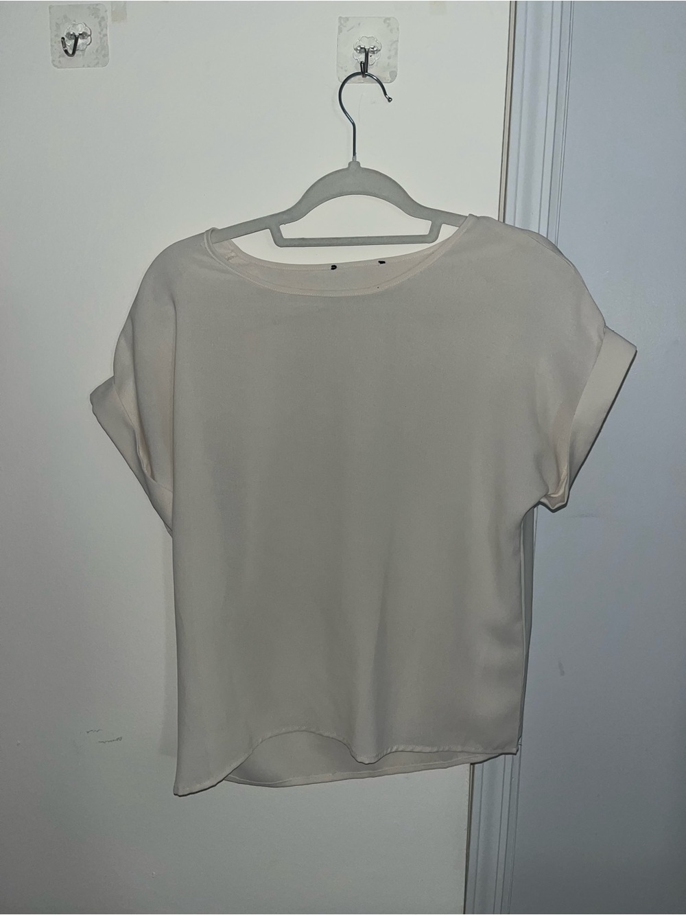 Classic Cream Short Sleeve Women's Top